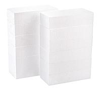 YOUEON 12 PCS Craft Foam Blocks, 20x10x5cm White Thick Foam Rectangle Blocks, Polystyrene Bricks for Arts and Crafts, Sculptures, Modeling, Packing, School, Home