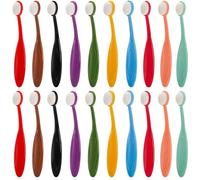 YOUEON 20 Pack Mini Colored Ink Blending Brushes, 10 Color Craft Ink Blender Brushes Set, Small Ink Blending Tools with Soft Bristle Color Coded Handle for Card Making, Painting, Drawing, Stamping