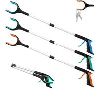 YOUEON 3 Pack Foldable Grabber Reacher Tool with Strong Grip 32 Inch Trash Picker Grabber with Rotating Anti-Slip Jaw, Reacher Grabber Reaching Assist Tool for Elderly, Litter Picker, Garden Nabber