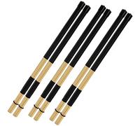 YOUEON 3 Pair 40 cm Bamboo Bundle Drumsticks, 5A Jazz Drum Sticks Constructed of 19 Bamboo Dowels, Rods Drum Brushes for Jazz, Folk, Small Venue and Acoustic Performance, Black