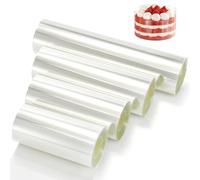 YOUEON Cake Collars Acetate Roll 10/12/15/20×1000CM, Clear Cake Acetate Sheets & Strips for Chocolate, Mousse, Baking, Transparent Surrounding Edge Wraping Decorating, Shaker Cards