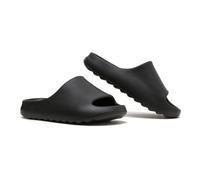 youermei Cloud Slides for Women and Men, Pillow Slippers, Non-Slip Quick Drying Soft Lightweight Shower Shoes, Thick Sole Open Toe Slides Sandals for Indoor & Outdoor, Black, 8 Women/7 Men