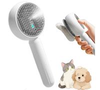 Youery Cat Brush with Steam, Quiet Dog Brush with Steam One-Click Release, Cat Comb with Handle for Long Hair/Short Hair Cats & Dogs, Cat Hair Brush Removes Undercoat/Loose Fur (Grey)