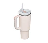 YOUEXPERT 40oz Tumbler with Straw and Lid, Insulated Tumbler Stainless Steel Tumblers, Car Mug Outdoor Sports Travel Gift 40oz/1200ml Thermos Water Bottle (Rose Quartz)