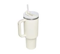 YOUEXPERT 40oz Tumbler with Straw and Lid, Insulated Tumbler Stainless Steel Tumblers, Car Mug Outdoor Sports Travel Gift 40oz/1200ml Water Bottle(Cream)