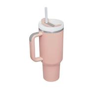 YOUEXPERT 40oz Tumbler with Straw and Lid, Insulated Tumbler Stainless Steel Tumblers, Car Mug Outdoor Sports Travel Gift 40oz/1200ml Thermos Water Bottle (Light Pink)