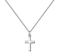 YOUFENG Jewellery 14K Gold Plated Tiny Cross Pendant Necklace for Women Simple Cross Necklaces Birthday Gifts for Women Girl Fashion Jewelry Silver