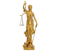 YouFine Bronze Lady Justice Statue, 28cm Themis Goddess of Justice Statue, Blind Lady of Justice Sculpture Gift & Law Firm Office Home Decor