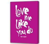 Youframe Beautiful & Unique 16 x 12-inch Canvas Art Work of Famous Song Lyrics - 'Love Me Like You Do' by Ellie Goulding, Print on an aluminium Probar Frame