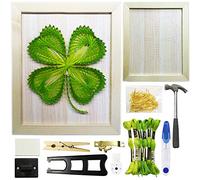 YOUFU DIY String Art craft Kit for Adults,Teens,Beginner,kids.Include All Necessary Accessories and Frame,Adults Crafts Kit,Home Wall Decorations Unique Gift(Four-leaf Clover)