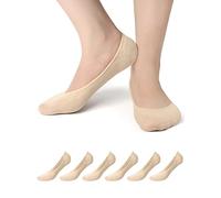 YouGa Invisible Socks Women - 3/6 Pairs No Show Ladies Non Slip Ankle Cotton Socks for Sneaker Loafers