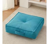 YOUGANG 15cm Extra Thick Booster Cushion,Round/Square 100% Cotton Seat Pad for Armchair,Car, Office,Chair Cushion for Elderly Post-Operative,Wheelchair (Square Blue,60x60x15cm)
