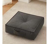 YOUGANG 15cm Extra Thick Booster Cushion,Round/Square 100% Cotton Seat Pad for Armchair,Car, Office,Chair Cushion for Elderly Post-Operative,Wheelchair (Square Dark Grey,60x60x15cm)