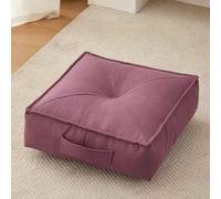 YOUGANG 15cm Extra Thick Booster Cushion,Round/Square 100% Cotton Seat Pad for Armchair,Car, Office,Chair Cushion for Elderly Post-Operative,Wheelchair (Square Purple,50x50x15cm)