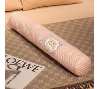 YOUGANG Large Body Pillow 80/100/130cm Super Soft Round Body Pillow with Removable Cover,Long Round Cylinder Bolster Pillow Pregnancy Roll Pillow (Pink,130cm)