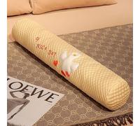YOUGANG Large Body Pillow 80/100/130cm Super Soft Round Body Pillow with Removable Cover,Long Round Cylinder Bolster Pillow Pregnancy Roll Pillow (Yellow,80cm)