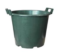 YouGarden 3 x Green Heavy Duty 30L Plant Pots 40cm Diameter - Plastic Planters for Outdoor Plants - Large 15.7' Flower Pots for Gardens - Perfect for Flowers, Vegetables & General Use