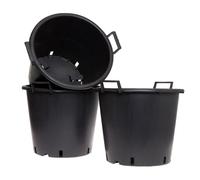 YouGarden 3 x Heavy Duty 50 Litre Plant Pots, 50cm Diameter - Plastic Planters for Outdoor Plants, Large Containers for Gardens, Perfect for Flowers, Vegetables & General Use
