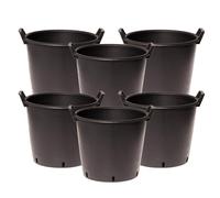 YouGarden 30L Heavy Duty Black Pot x6