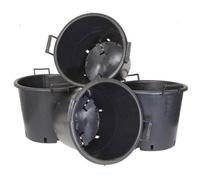 YouGarden 4 x Heavy Duty 50 Litre Plant Pots, 50cm Diameter - Plastic Planters for Outdoor Plants, Large Containers for Gardens, Perfect for Flowers, Vegetables & General Use