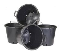 YouGarden 4 x Heavy Duty 50 Litre Plant Pots, 50cm Diameter - Plastic Planters for Outdoor Plants, Large Containers for Gardens, Perfect for Flowers, Vegetables & General Use