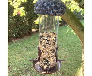 YouGarden Acorn Seed Feeder 26cm, Bird Feeder for the Garden, Hanging Feeder with Two Perches, Feed Wildlife at Home