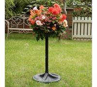 YouGarden Easy Fill Hanging Basket Pedestal Planters, 2 x Adjustable Stands for Patio Garden Displays