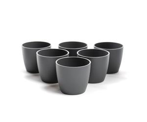 YouGarden Elho Anthracite Pot Covers 7cm Set of Six For Houseplants and Displaying Indoors