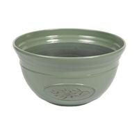 Yougarden Green Olive Planter Bowl, Plastic Garden Pot, 1 X 30Cm Planter, Decorative Leaf Design With Optional Drainage