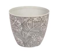 Yougarden Grey Monstera Planter, 1 X 31Cm Recycled Plastic Pot, Indoor Outdoor Use, Ready To Plant Container