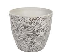 YouGarden Grey Monstera Planter, 1 x 35cm Recycled Plastic Pot, Indoor Outdoor Use, Ready To Plant Container