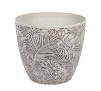 Yougarden Grey Monstera Planters, 2 X 35Cm Recycled Plastic Pots, Indoor Outdoor Use, Ready To Plant Containers