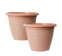 YouGarden Helix 16" Powdered Clay Planters x2