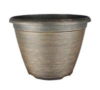YouGarden - Helix Black Bronze Planters Set of Two Containers For Growing Garden Flowers