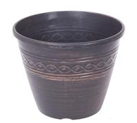 YouGarden Infinity 11" Round Black Copper Planter