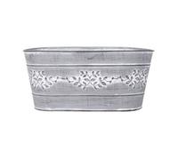 Yougarden Leaf Vine Tin Trough Planter In Grey. Perfect For Your Garden