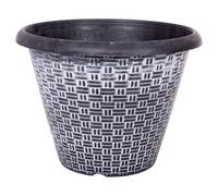 Yougarden Pair Of 13' White-Washed Wicker Effect Planters
