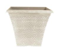 You Garden Pair Of April Powdered Beige Grey Square Planters 14.5'' Containers For Flowers