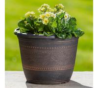 You Garden - Pair Of Copper-Coloured, Acorn Planters Round 25Cm (10In)