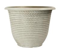 YouGarden Pair of Parker Planters, 30cm Washed Taupe Garden Containers for Plants