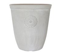 YouGarden Pair of Somerville Tall Pebble White Planters