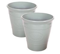 Yougarden Pair 'olive' Planters 30Cm (12In) Green