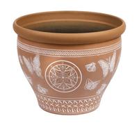 Yougarden Papilio Planter, 30Cm Terracotta Style Plastic Pot, Butterfly Design Garden Container With Drainage Outdoor