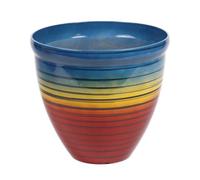 Yougarden Rainbow Planter, 23Cm Plastic Pot, Colourful Garden Patio Container With Drainage Holes