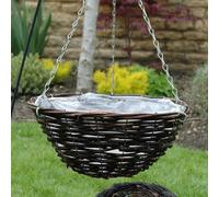 Yougarden Rattan Hanging Baskets, 4 X 30Cm Baskets, Ready To Plant And Display, For Summer Bedding, Strawberries, Tomatoes
