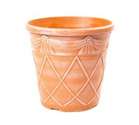 YouGarden Set of 3 'Tuscany' Roman Round Planters Aged Terracotta