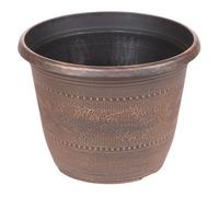 You Garden Set Of 4 'acorn' Round Planters 25Cm (10In) Copper-Tone