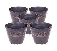 YouGarden Set of 5 'Infinity' Round Planters 28cm Copper