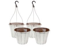 YouGarden Set of Calista Planters x2 & Hanging Baskets x 2
