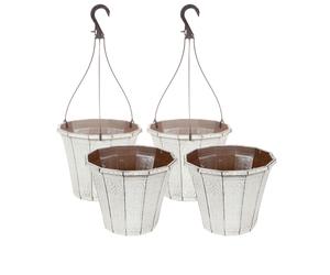 YouGarden Set of Calista Planters x2 & Hanging Baskets x 2